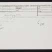 Colonsay, Machrins, NR39SE 60, Ordnance Survey index card, Recto