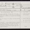 Islay, Dun An Rubha Bhuidhe, NR45SE 6, Ordnance Survey index card, page number 1, Recto