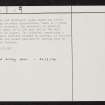 Islay, Kintour, Dun Beag, NR45SW 6, Ordnance Survey index card, page number 2, Verso