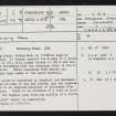 Jura, Camas An Staca, NR46SE 1, Ordnance Survey index card, page number 1, Recto