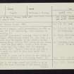 Colonsay, Riasg Buidhe, NR49NW 8, Ordnance Survey index card, page number 1, Recto