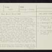 Colonsay, Kiloran Bay, NR49NW 14, Ordnance Survey index card, page number 1, Recto