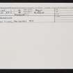Balmavicar, NR50NE 1, Ordnance Survey index card, Recto