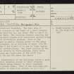 Balmavicar, NR50NE 1, Ordnance Survey index card, page number 1, Recto