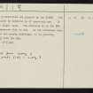 Rubh A'Mharaiche, NR51SE 1, Ordnance Survey index card, page number 2, Recto