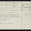 Jura, Strone, NR56SW 3, Ordnance Survey index card, page number 1, Recto