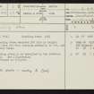 Jura, Knockrome, NR57SW 3, Ordnance Survey index card, page number 1, Recto
