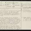 Cnocan A' Chluig, Kilkivan, NR61NE 11, Ordnance Survey index card, page number 1, Recto