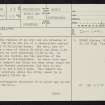 Killellan, NR61NE 23, Ordnance Survey index card, page number 1, Recto