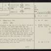 Culinlongart, NR61SE 3, Ordnance Survey index card, page number 1, Recto