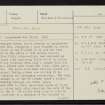 Largiemore, NR62NE 13, Ordnance Survey index card, page number 1, Recto