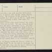 Largiemore, NR62NE 13, Ordnance Survey index card, page number 2, Verso