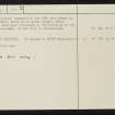 Westport, NR62NE 21, Ordnance Survey index card, page number 2, Verso