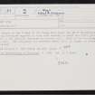Tangy Mill, NR62NE 32, Ordnance Survey index card, Recto