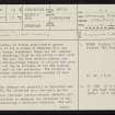 North Craigs, NR62SE 18, Ordnance Survey index card, page number 1, Recto