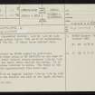 Killmaluag, NR63NE 22, Ordnance Survey index card, page number 1, Recto