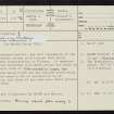 Killocraw, NR63SE 3, Ordnance Survey index card, page number 1, Recto