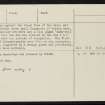 Dun Fhinn, NR63SE 10, Ordnance Survey index card, page number 2, Verso