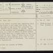 Bellochantuy, NR63SE 18, Ordnance Survey index card, page number 1, Recto