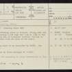 Beacharr, NR64SE 2, Ordnance Survey index card, page number 1, Recto