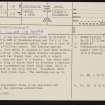 Drumnamucklach, NR64SE 4, Ordnance Survey index card, page number 1, Recto