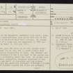 Beacharr, NR64SE 14, Ordnance Survey index card, page number 1, Recto