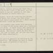 Beacharr, NR64SE 14, Ordnance Survey index card, page number 2, Verso