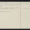 Gigha, East Tarbert Bay, NR65SE 11, Ordnance Survey index card, page number 2, Verso