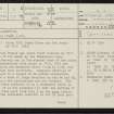 Balnabraid, NR71NE 2, Ordnance Survey index card, page number 1, Recto