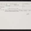 Kildalloig, NR71NW 11, Ordnance Survey index card, Recto