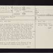 Kildonan Point, NR72NE 12, Ordnance Survey index card, page number 1, Recto