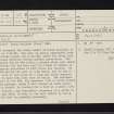 Knock Scalbart, NR72SW 25, Ordnance Survey index card, page number 1, Recto