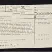 Baraskomill, NR72SW 27, Ordnance Survey index card, page number 1, Recto