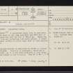 Blary, NR73NW 4, Ordnance Survey index card, page number 1, Recto