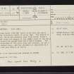 Blary, NR73NW 8, Ordnance Survey index card, page number 1, Recto