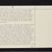 Saddell Abbey, NR73SE 1, Ordnance Survey index card, page number 2, Verso