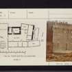 Saddell Castle, NR73SE 2, Ordnance Survey index card, Recto