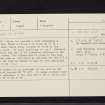 Ballochroy, NR75SW 11, Ordnance Survey index card, Recto