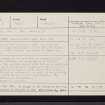 Caisteal Torr, NR77NE 7, Ordnance Survey index card, Recto
