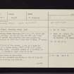 Barnashalg, NR78NW 1, Ordnance Survey index card, page number 1, Recto