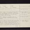 Croitachoimbie 1, NR78NW 2, Ordnance Survey index card, page number 1, Recto