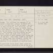 Dun Rostan, NR78SW 1, Ordnance Survey index card, page number 1, Recto
