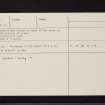 Daltot, NR78SW 14, Ordnance Survey index card, page number 2, Verso