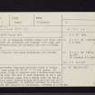 Barnluasgan, NR79SE 5, Ordnance Survey index card, page number 1, Recto