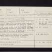 Dun Domhnuill, NR79SE 11, Ordnance Survey index card, Recto