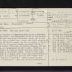 Arran, Drumadoon, The Doon, NR82NE 1, Ordnance Survey index card, page number 1, Recto