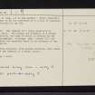 Arran, Blackwaterfoot, NR82NE 2, Ordnance Survey index card, page number 2, Verso