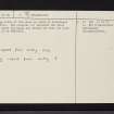 Arran, Blackwaterfoot, NR82NE 3, Ordnance Survey index card, page number 2, Verso