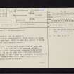 Arran, Tormore, NR83SE 22, Ordnance Survey index card, page number 1, Recto
