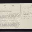 Tarbert, Tarbert Castle, NR86NE 1, Ordnance Survey index card, page number 1, Recto